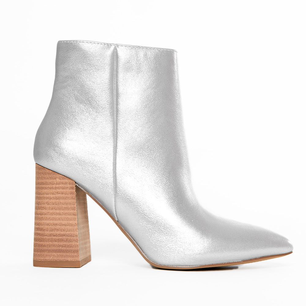 Veronica Booties- Silver