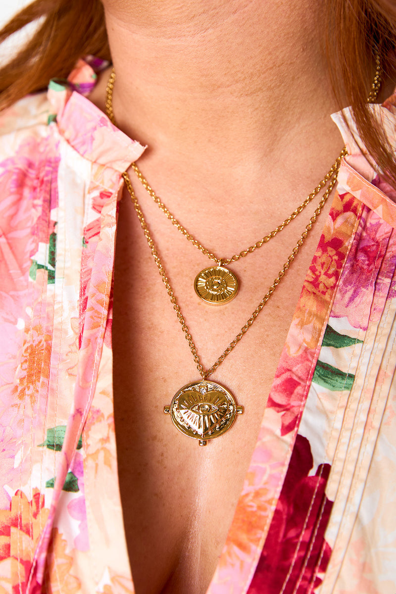 Gigi Double Coin Necklace – Sahira Jewelry Design