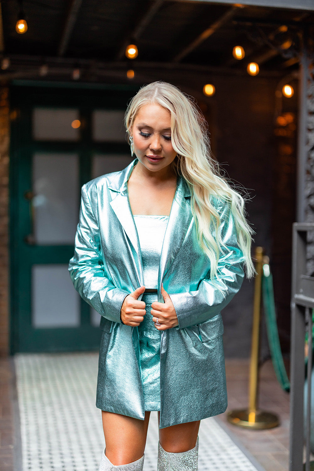 BuddyLove Avery Oversized Blazer - Aqua