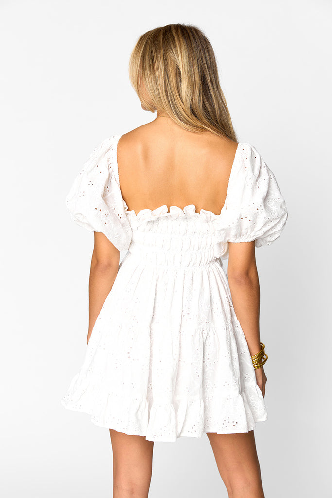 BuddyLove | Spencer Puff Sleeve Mini Dress | White