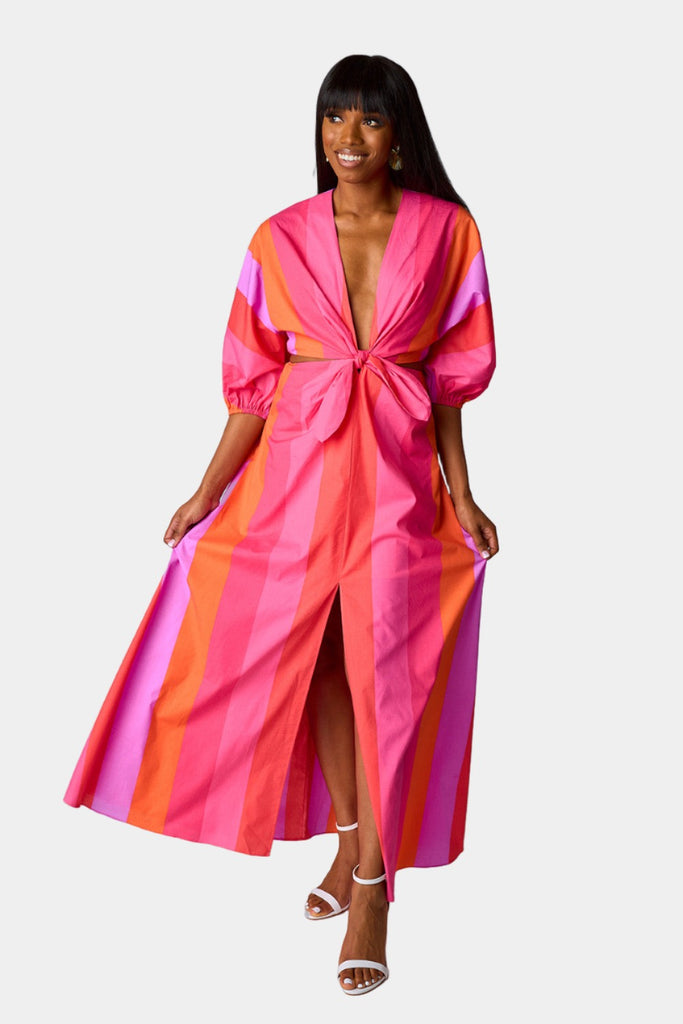 BuddyLove Maxine Cut Out Midi Dress - Candy Paint