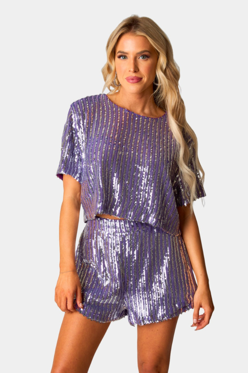 Buddylove Laura Sequin Set Purple 