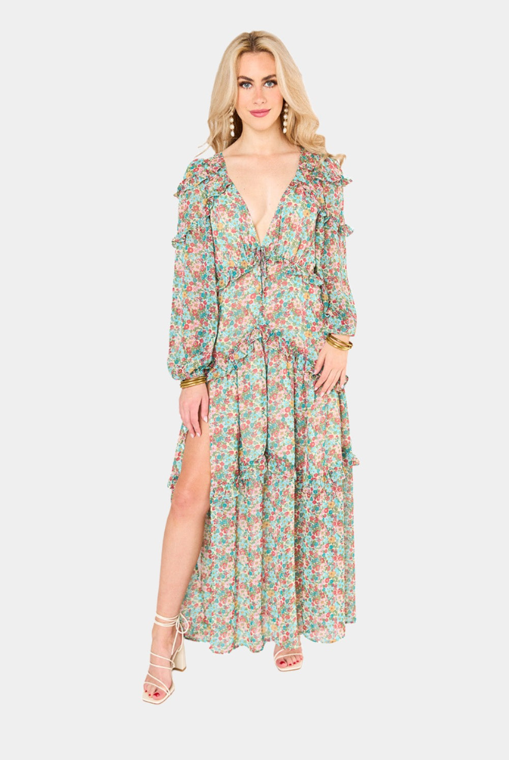 BuddyLove Pia Long Sleeve Maxi Dress - Lush