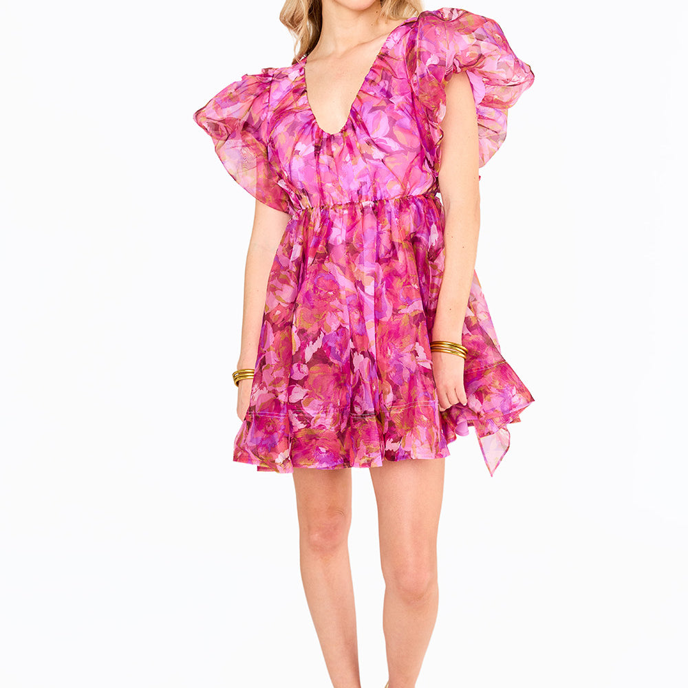 BuddyLove Hollis Puff Sleeve Mini Dress - Off To Paradise