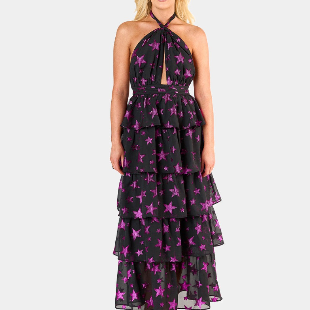 BuddyLove Talia Halter Long Dress - Celestial