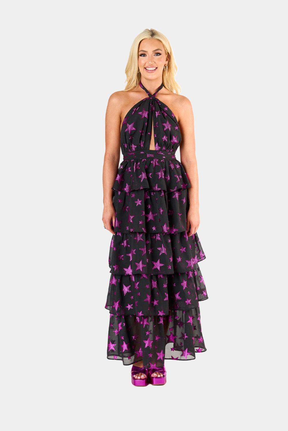 BuddyLove Talia Halter Long Dress - Celestial