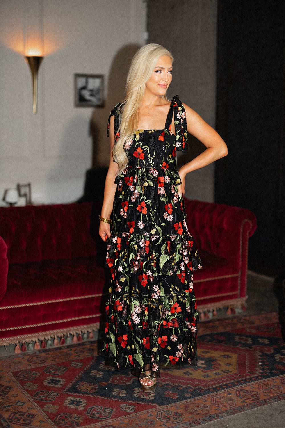 BuddyLove Edie Tie-Shoulder Maxi Dress - Lost In It