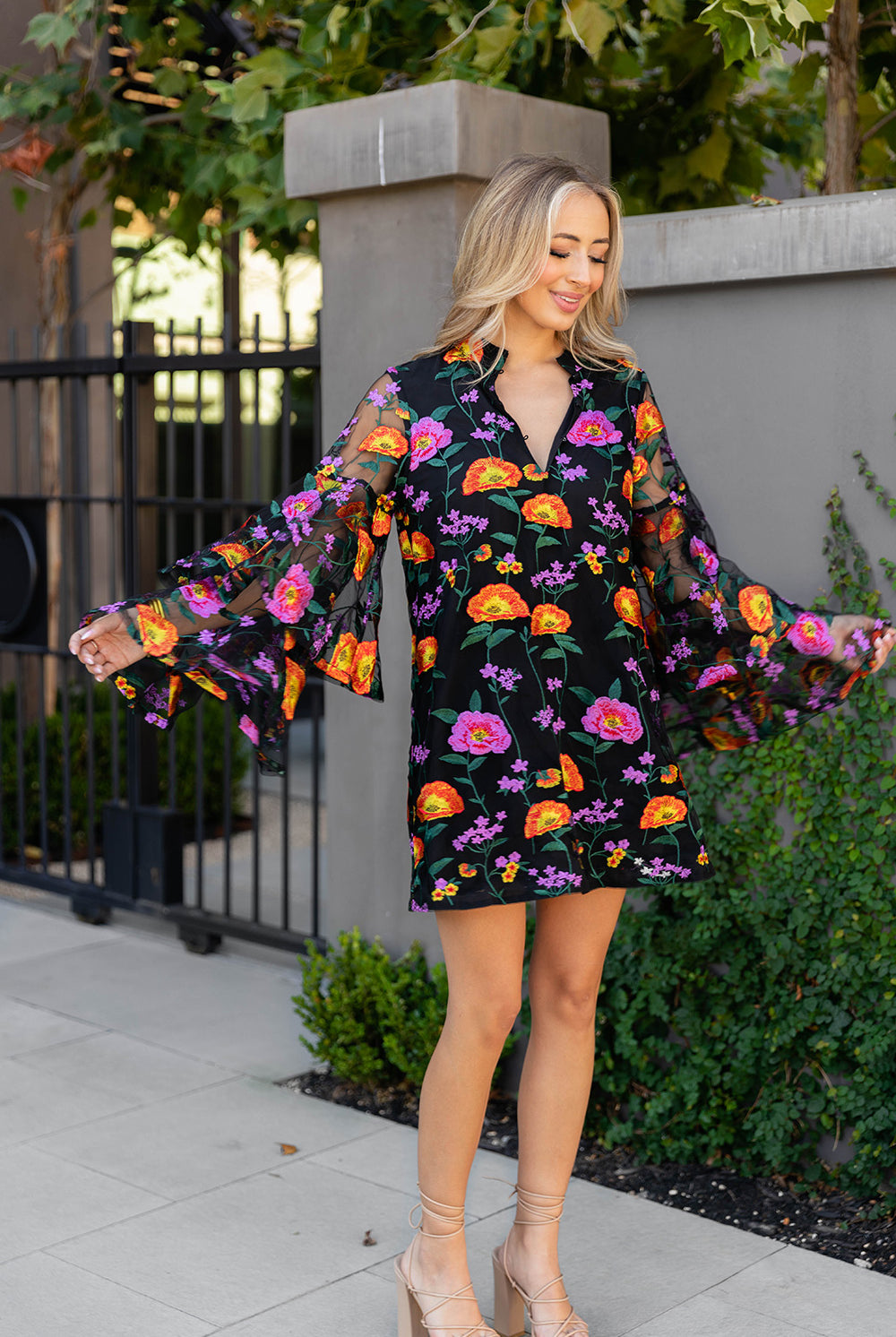 BuddyLove Gayle Long Sleeve Mini Dress - Westwind