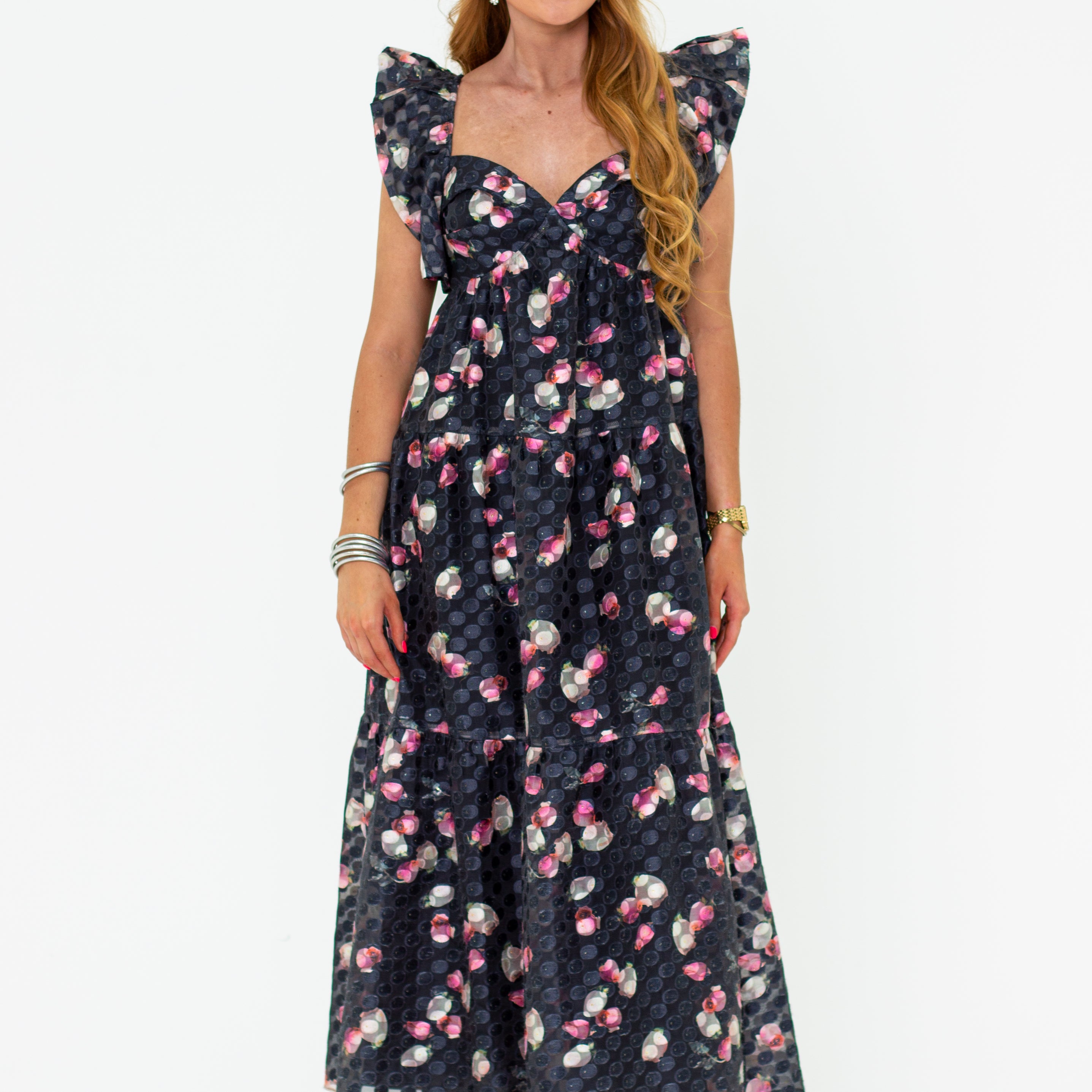 Lilly Sweetheart Neckline Maxi Dress - Twilight
