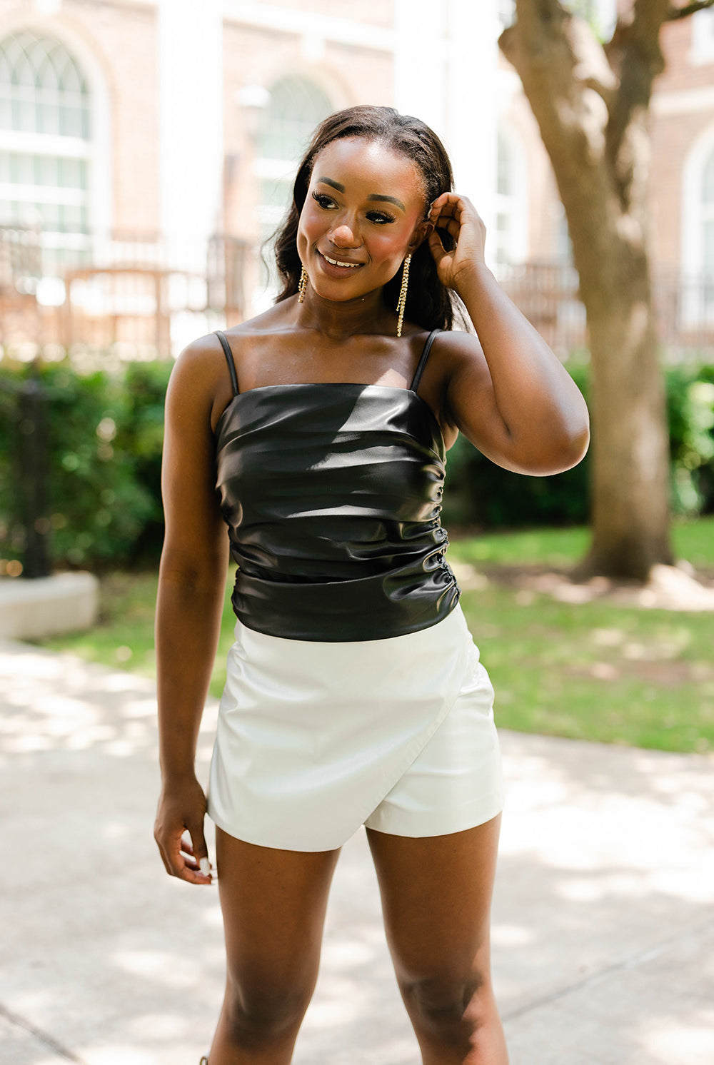 BuddyLove John Vegan Leather Envelope Skort - Silver