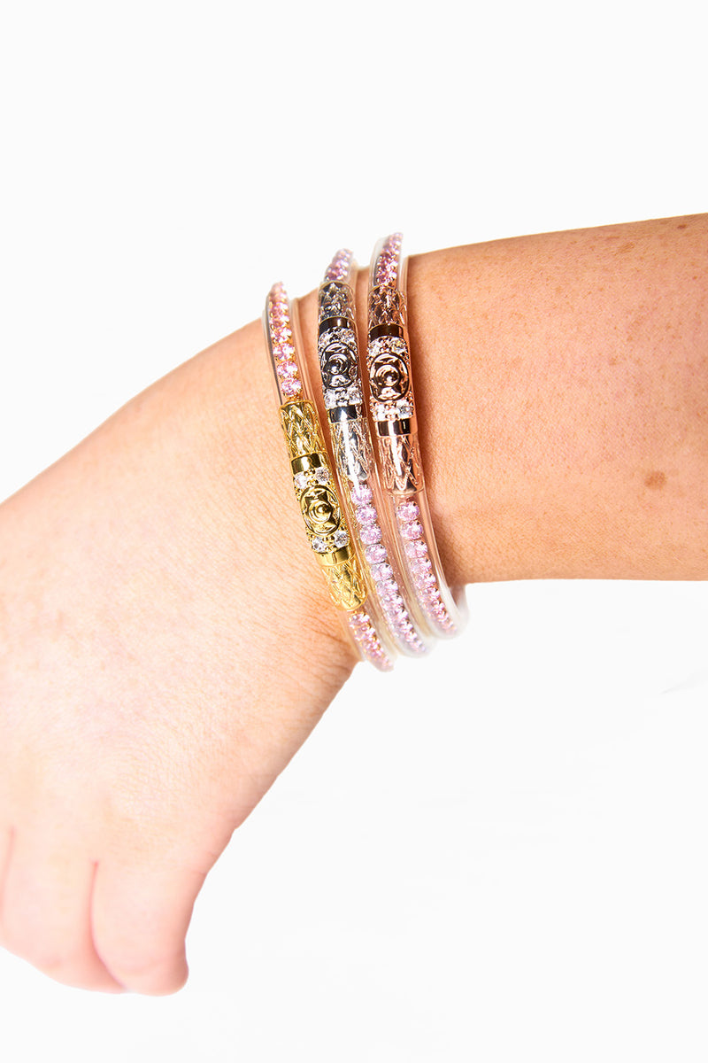 BuddyLove X BuDhagirl Three Queens Bangles Petal Pink