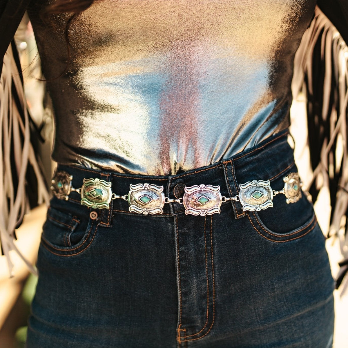 concho chain belt