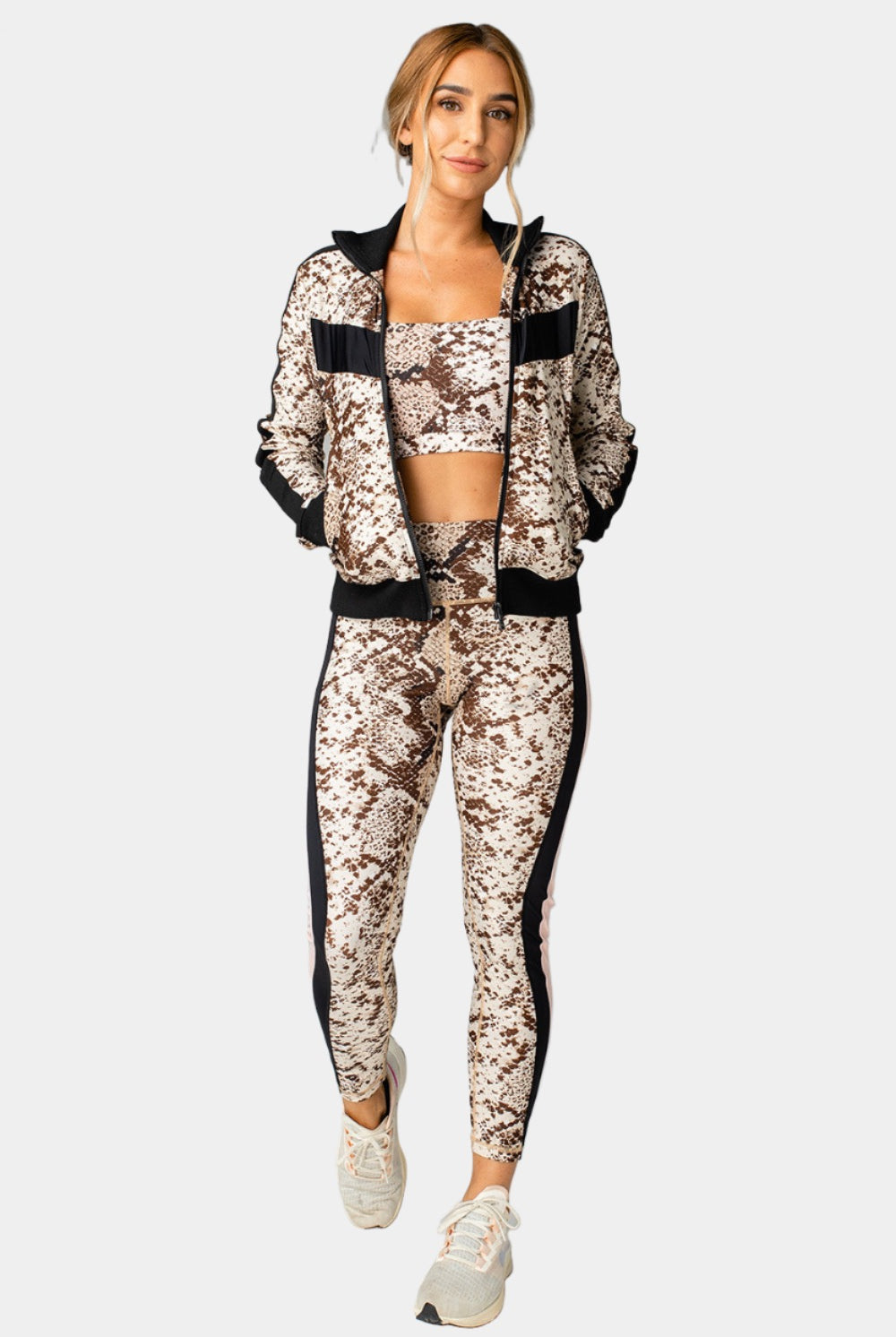 BuddyLove Vonn Elastic Long Sleeve Zip Up Jacket - Slither