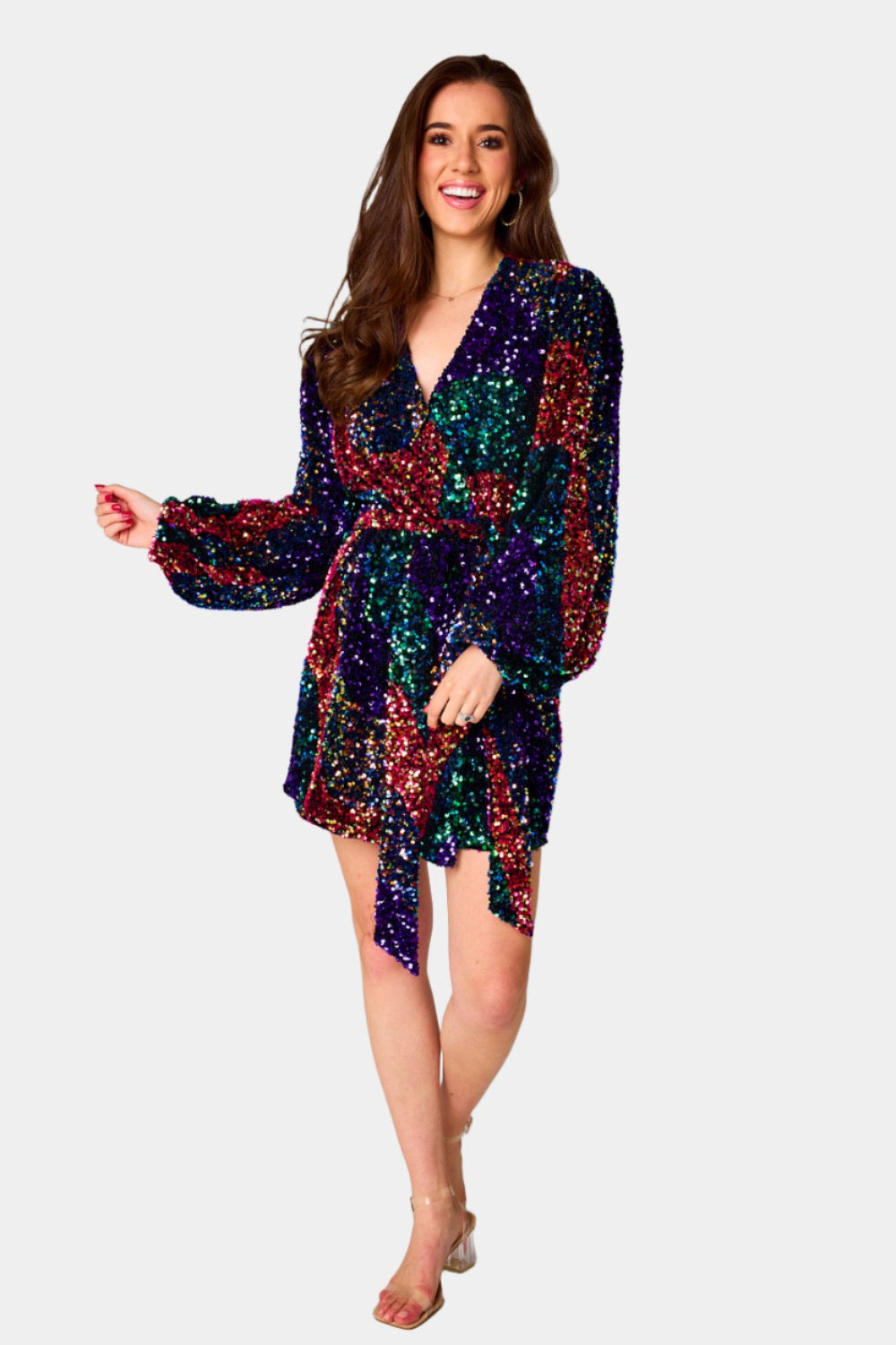 BuddyLove Adeline Sequin Wrap Dress - Party