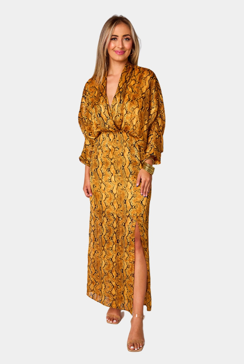 BuddyLove Jude Long Sleeve Maxi Dress - Snake Charmer