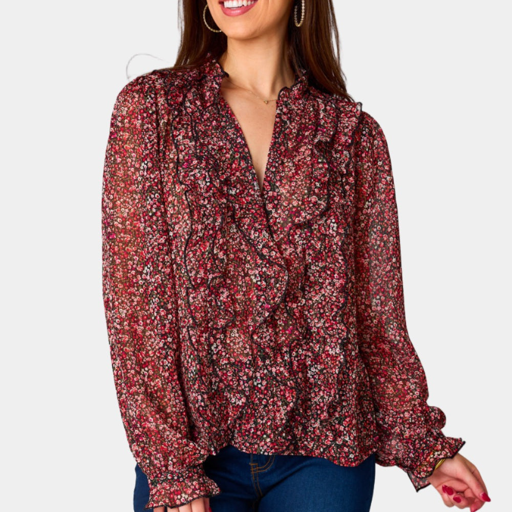 BuddyLove Lonnie Long Sleeve Blouse - Amour
