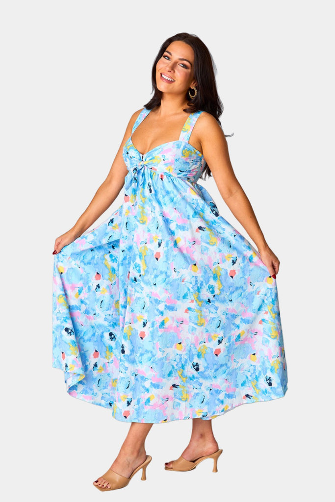 BuddyLove Kenny Smocked Back Maxi Dress - Pastel Dream