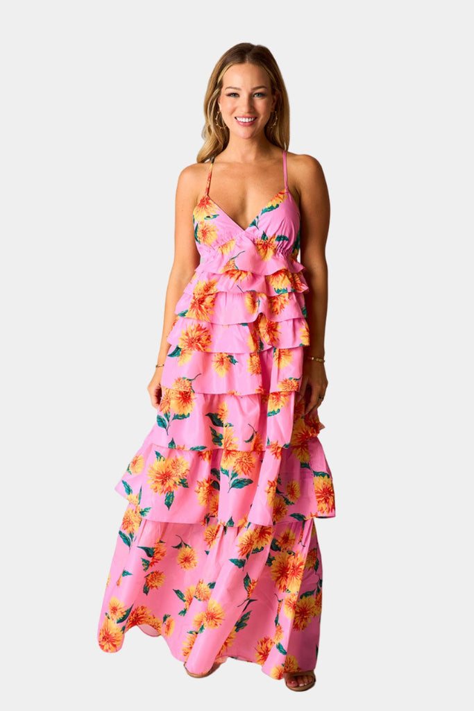 BuddyLove Callie Tiered Maxi Dress - Sunflower