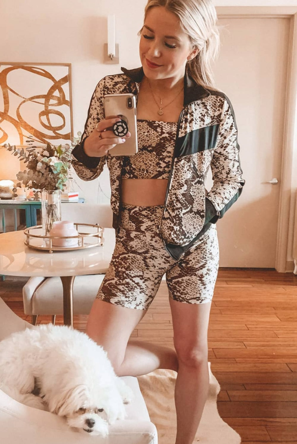 BuddyLove Vonn Elastic Long Sleeve Zip Up Jacket - Slither