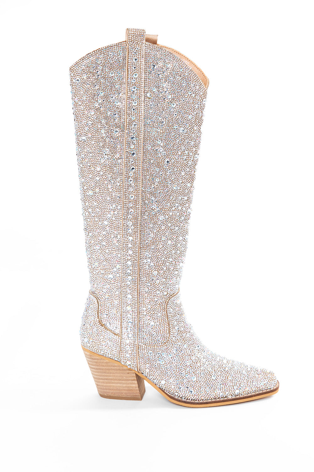 Alice Rhinestone Boots - Silver