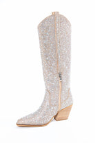 Alice Rhinestone Boots - Silver