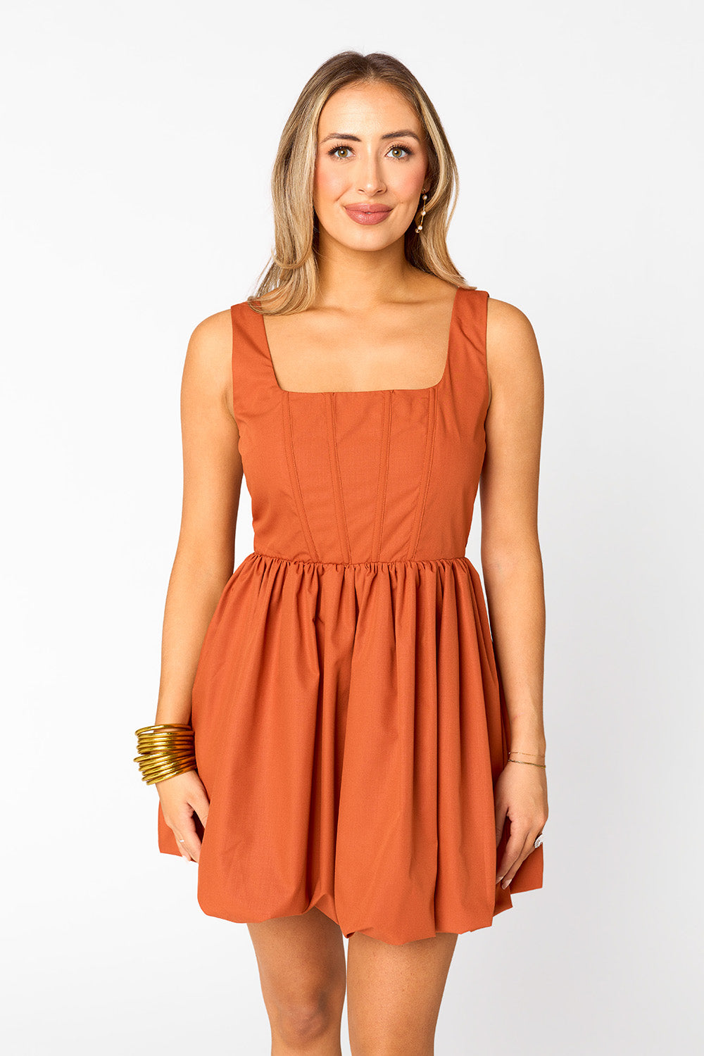 Heidi Mini Dress - Burnt Orange (PRE-ORDER) – BuddyLove Clothing Label