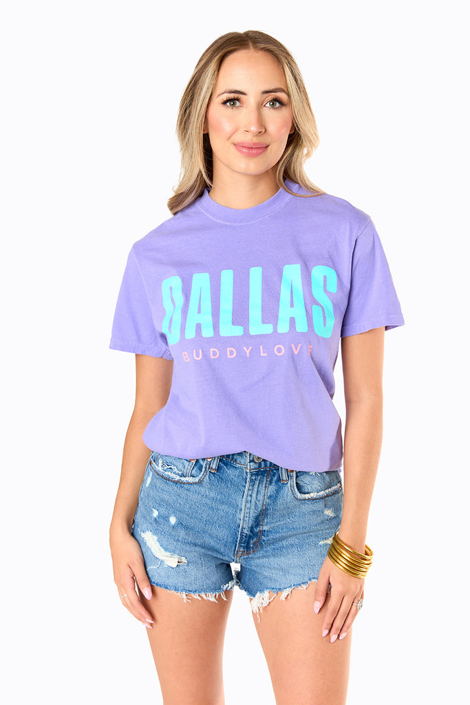 BuddyLove Dallas Graphic Tee - Violet