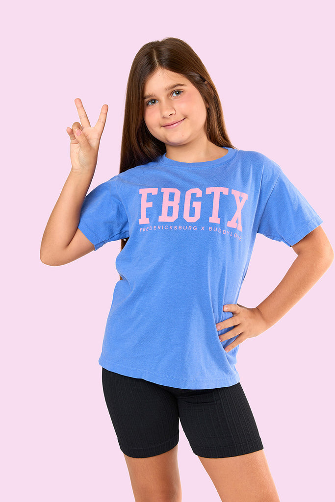 BuddyLove FBGTX Youth Graphic Tee - Flo Blue