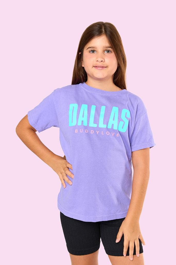 BuddyLove Dallas Youth Graphic Tee - Violet