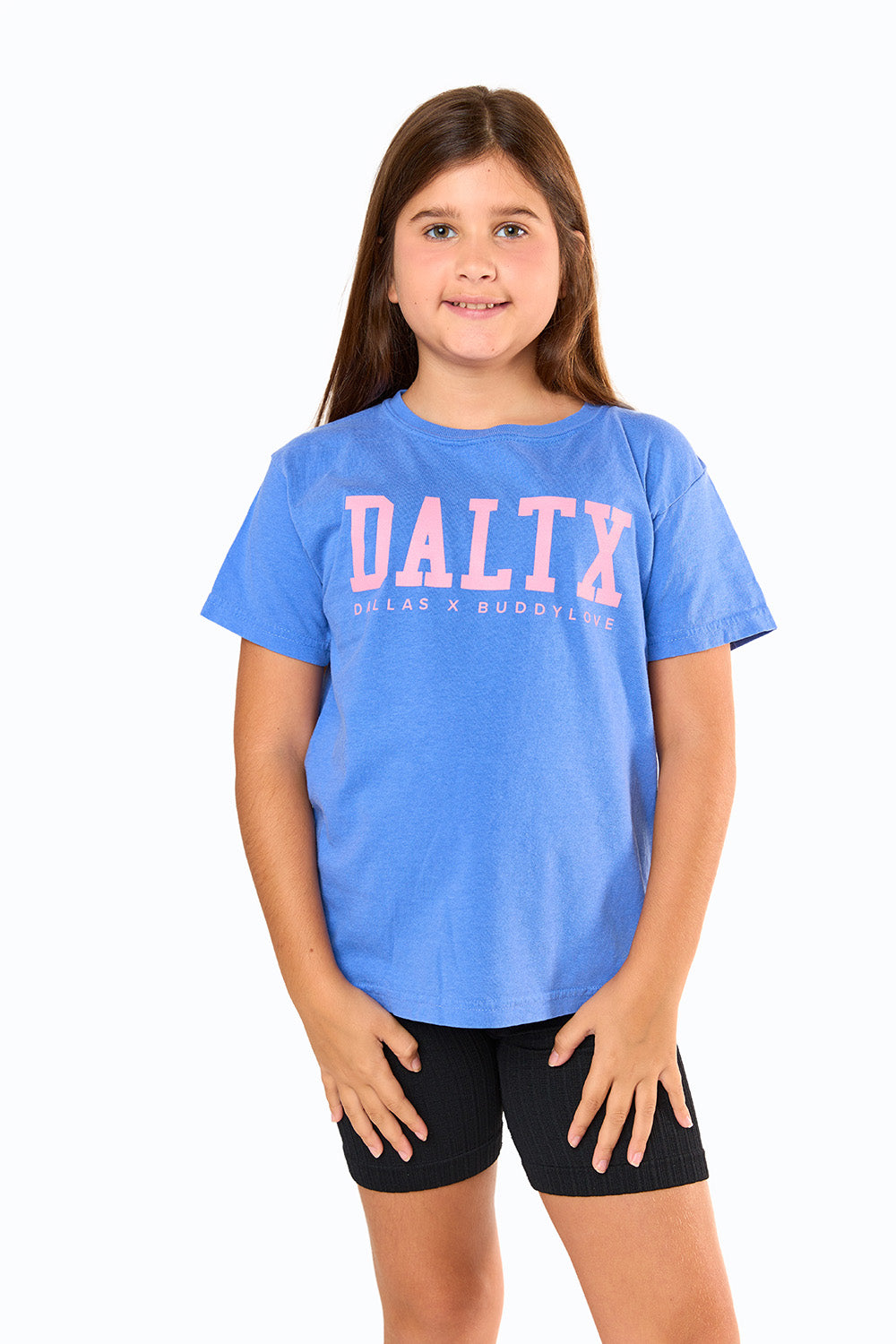 BuddyLove DALTX Youth Graphic Tee - Flo Blue