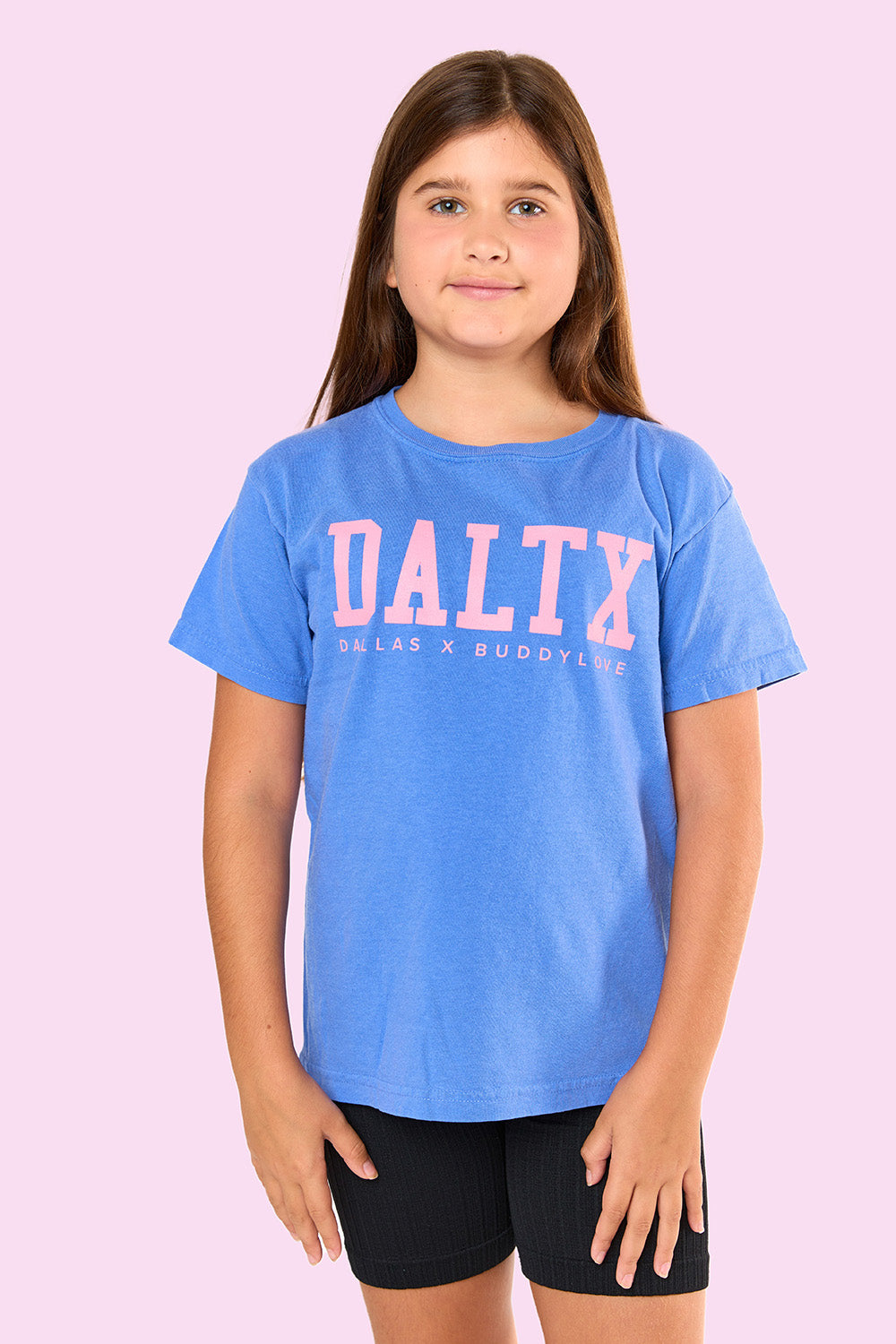 BuddyLove DALTX Youth Graphic Tee - Flo Blue