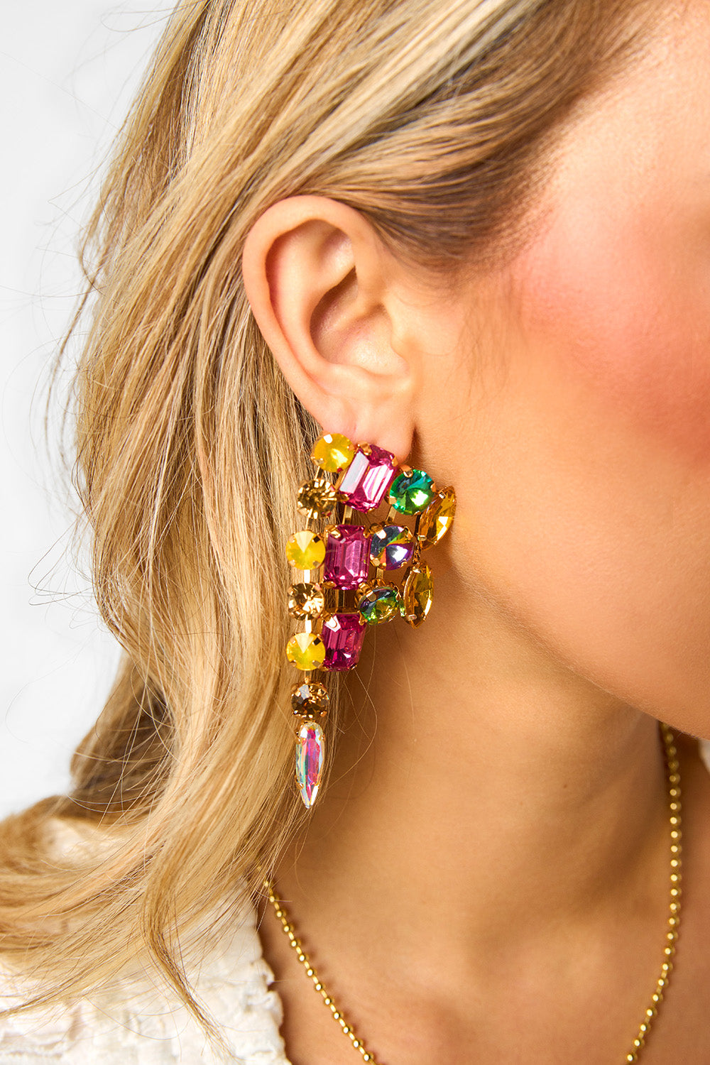 BuddyLove X Treasure Jewels Jeweled Statement Earrings Pastel BuddyLove Clothing Label