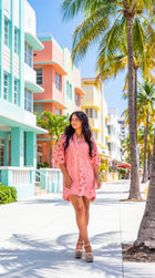 Cameron Mini Dress - Coral