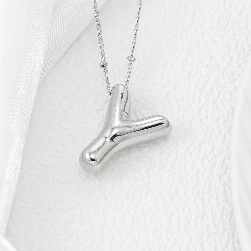 Bubble Letter Pendant Necklace BuddyLove Clothing Label
