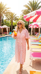 Pamela Midi Dress - Coral