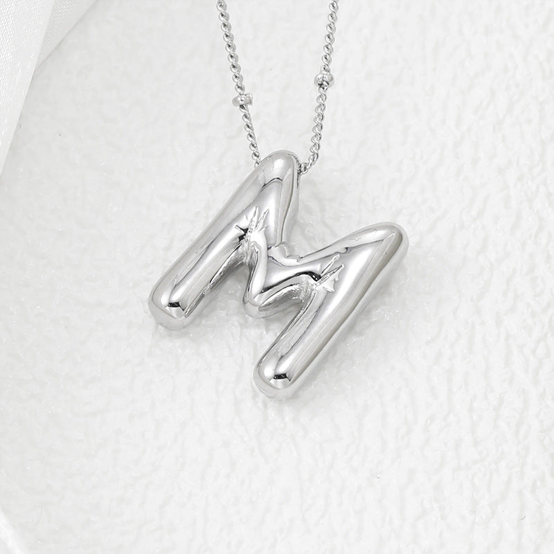 Bubble Letter Pendant Necklace BuddyLove Clothing Label