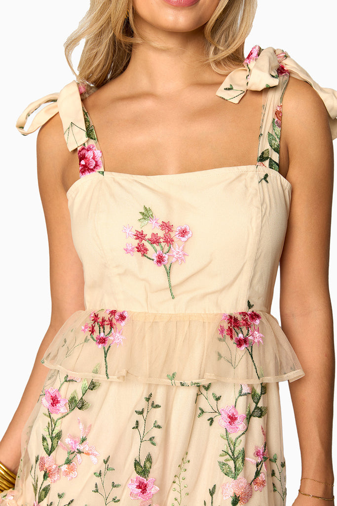 BuddyLove Edie Tie-Shoulder Maxi Dress - Romance