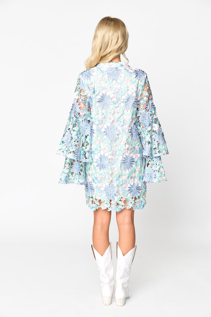 BuddyLove Gayle Long Sleeve Mini Dress - Bellflower