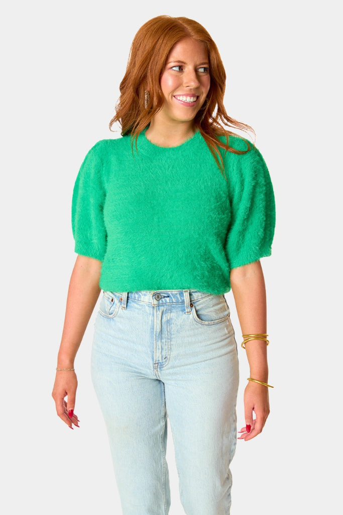 BuddyLove Macy Crop Sweater - Kiwi