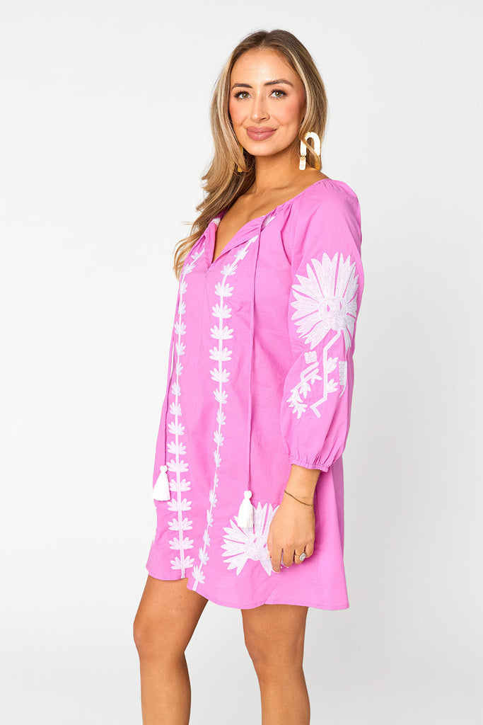 BuddyLove | Sweetie Embroidered Mini Dress | Lilac