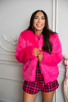 BuddyLove Baddie Faux Fur Jacket - Hot Pink