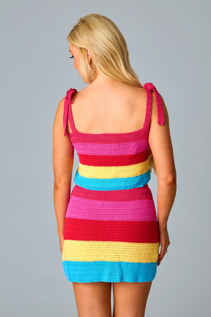BuddyLove Far Out Crochet Two-Piece Set - Over The Rainbow