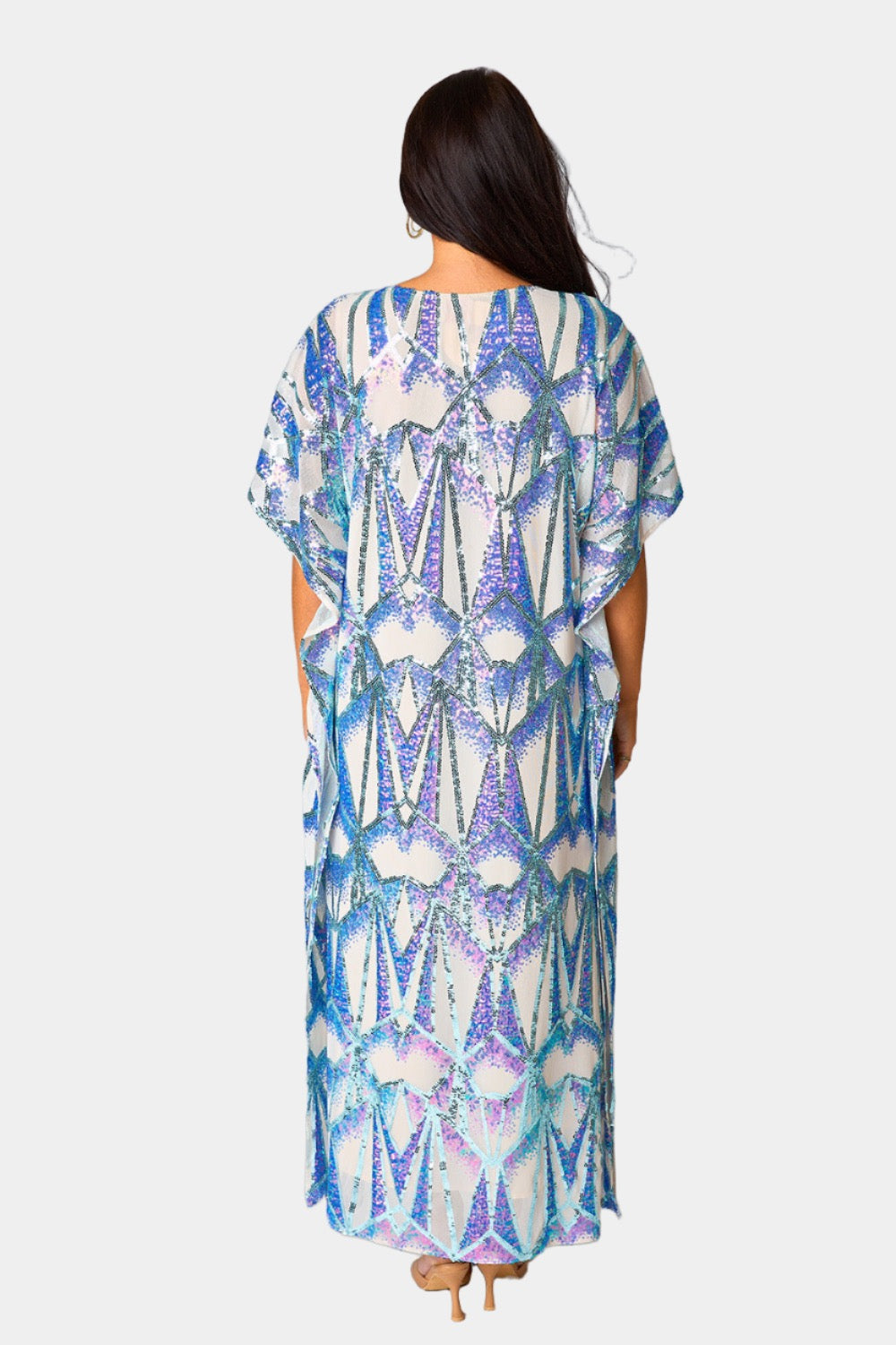 BuddyLove Atlas Sequin Caftan Maxi Dress - Queen of The Sea