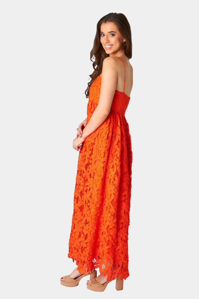 BuddyLove Tiana Lace Midi Dress - Orange