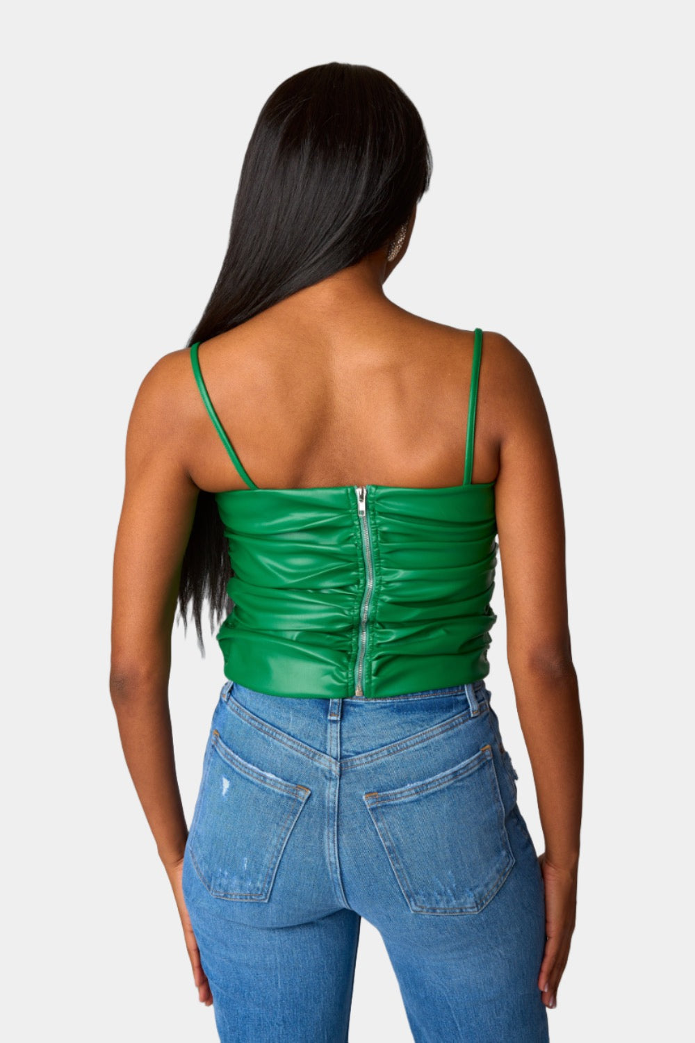 BuddyLove Jolee Vegan Leather Tank Top - Green