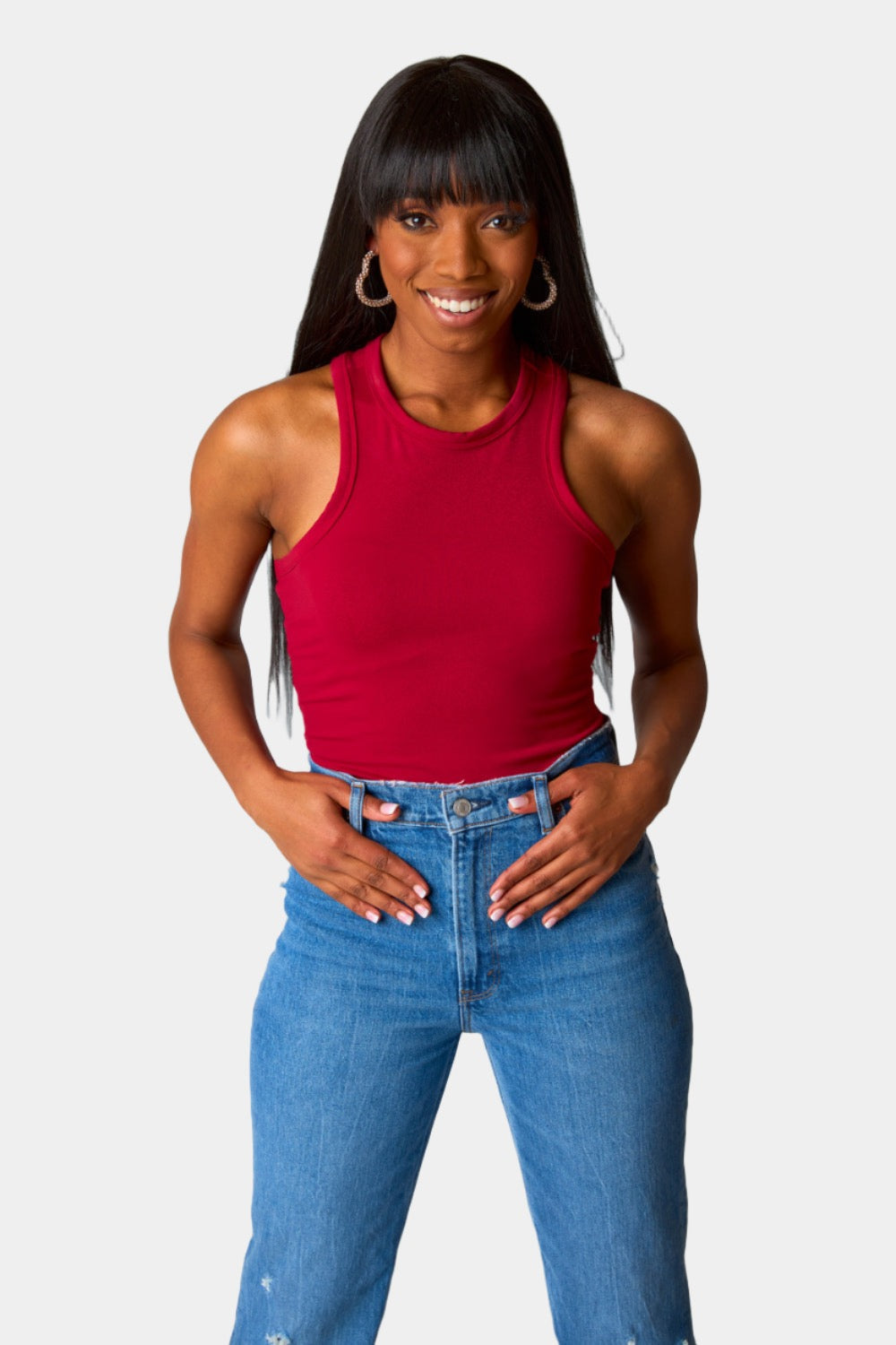 BuddyLove Jada Halter Bodysuit - Crimson