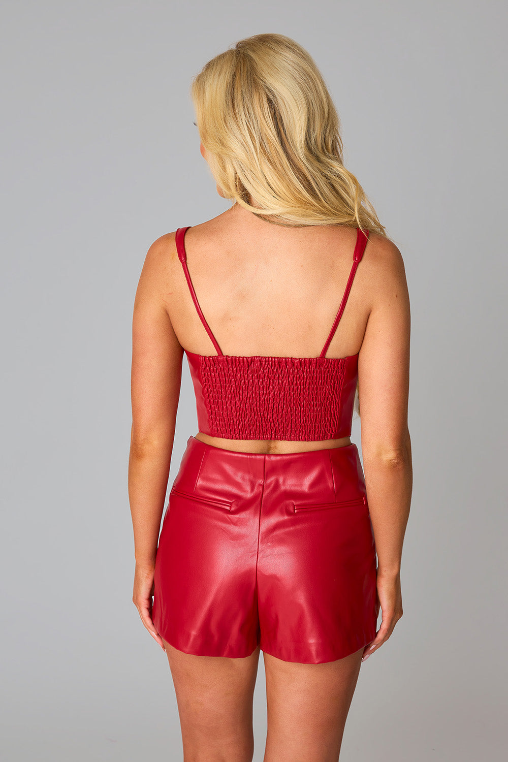 BuddyLove Coco Vegan Leather Corset Top - Maroon