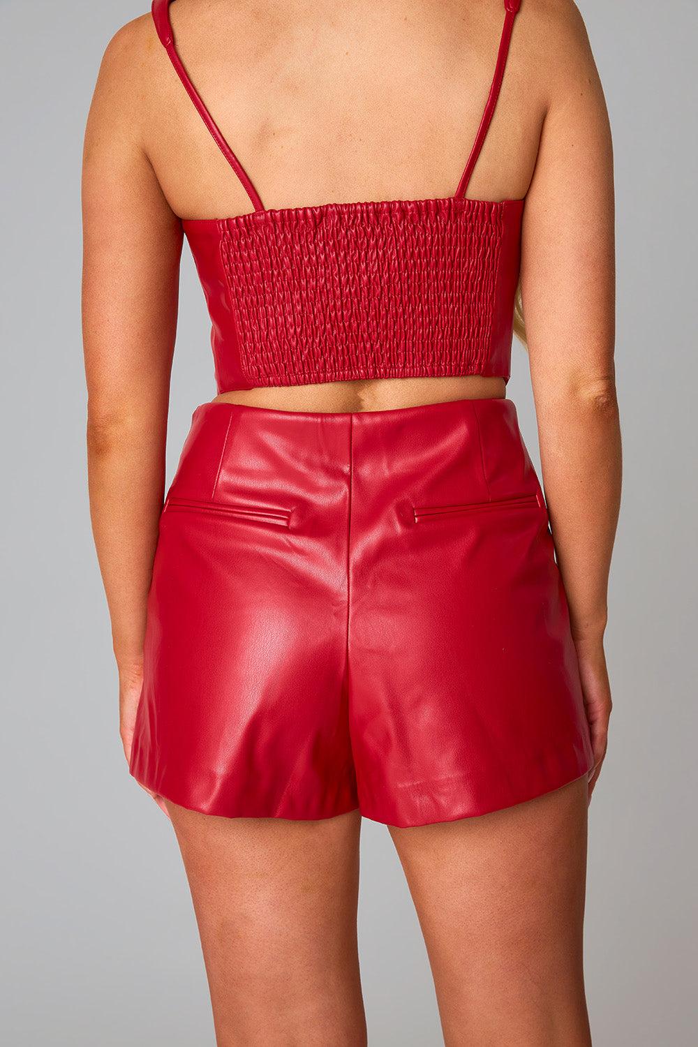 BuddyLove John Vegan Leather Envelope Skort - Maroon