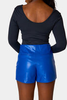 BuddyLove John Vegan Leather Envelope Skort - Royal Blue