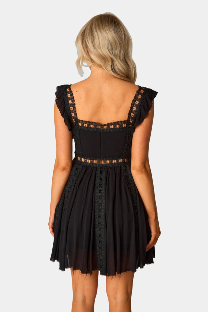 BuddyLove Adams Laced Mini Dress - Black